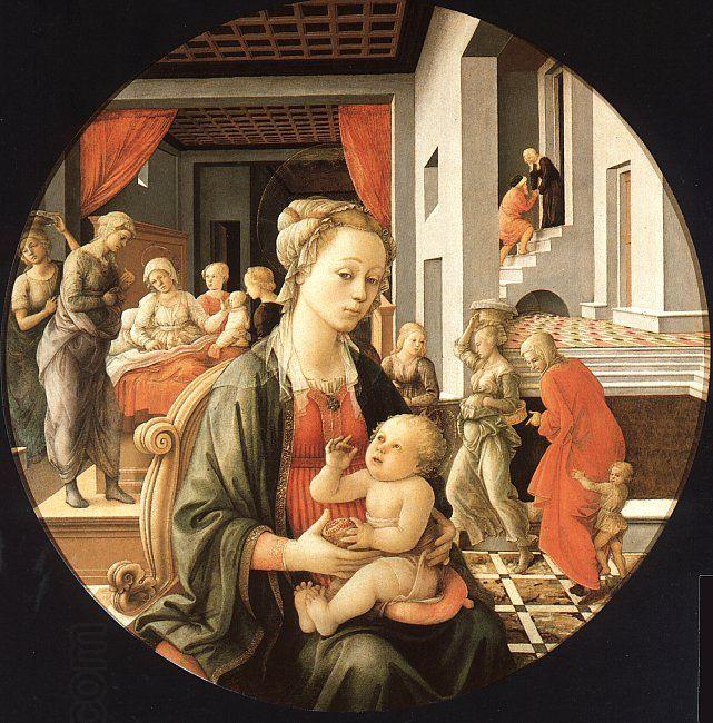Fra Filippo Lippi Madonna and Child with Stories from the Life of St.Anne China oil painting art